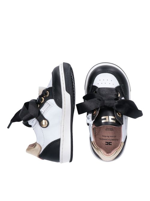Sneakers bianche nere ELISABETTA FRANCHI | E0330NERO AVORIO